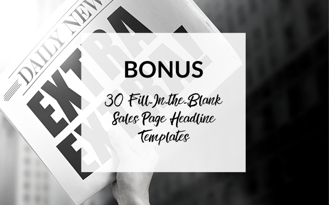 NEW: 30 Sales Page Headlines